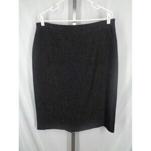 Maison Common Black Textured Wool Blend Skirt Size 46 / 16 US New